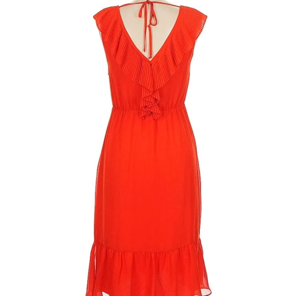 Sam Edelman Fire Engine Red Ruffle Midi Dress - Picture 3 of 9